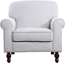 Mid Century Modern Fabric Living Room Armchair
