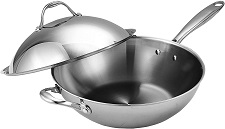 Cooks Standard NC-00233 Stainless Steel Stir Fry Pan